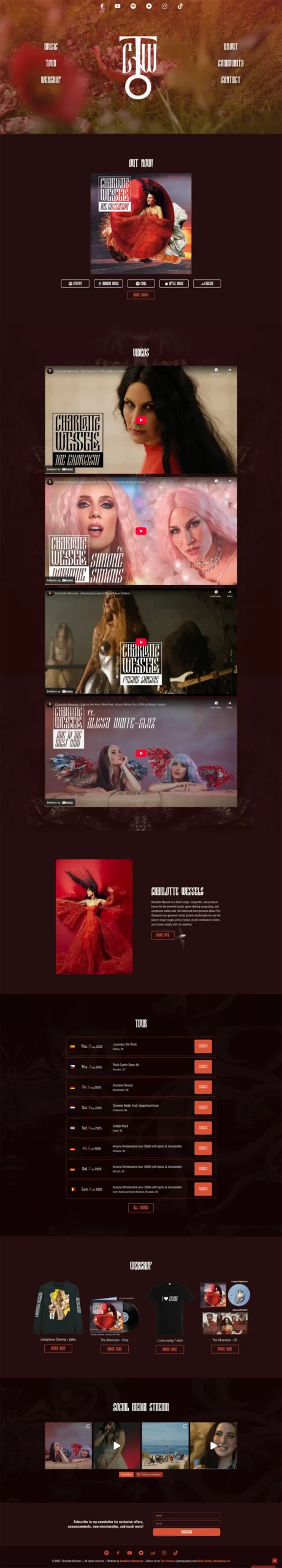 Portfolio 4 bandboss webdesign - charlotte wessels - portfolio