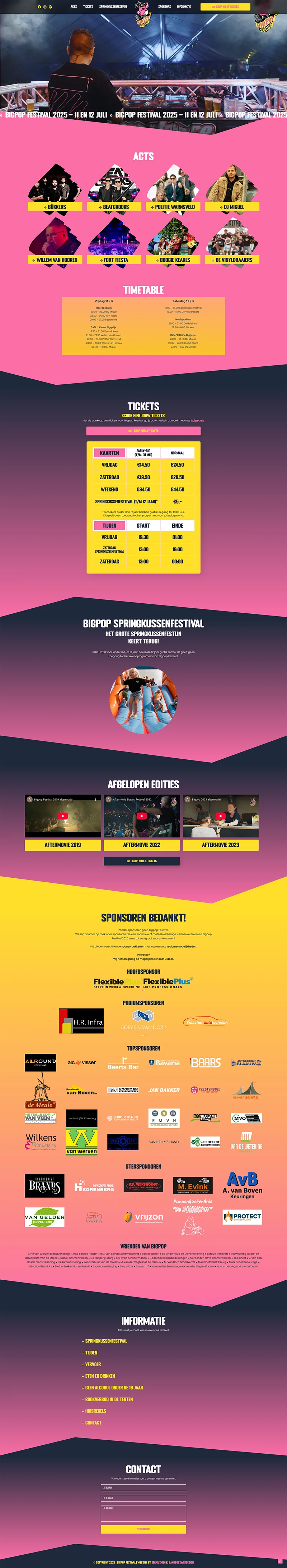 bandbosswebdesign - bigpop festival - portfolio