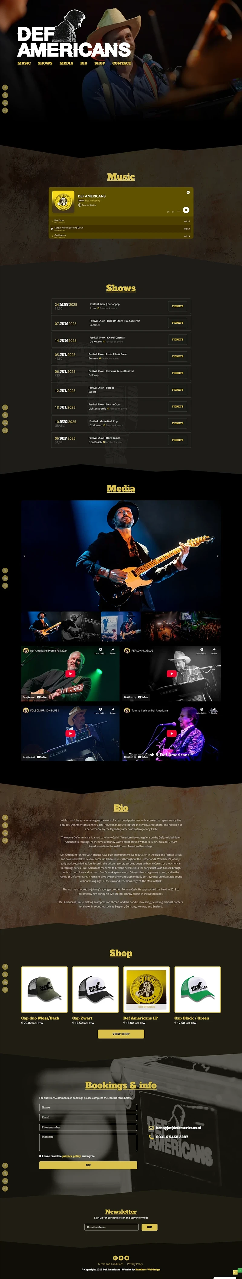 portfolio bandboss Webdesign - Def Americans